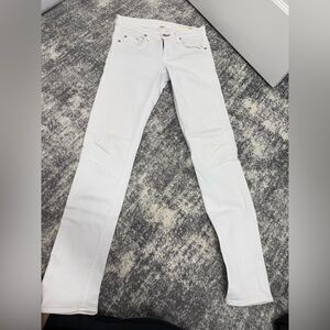 Rag & Bone White Straight Leg Jeans